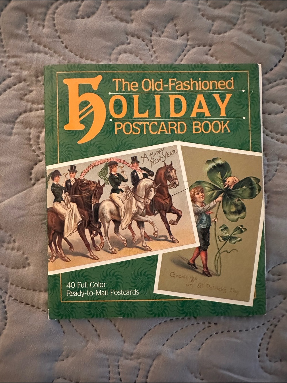 The Old-Fashioned Holiday Postcard Book - Green Cover